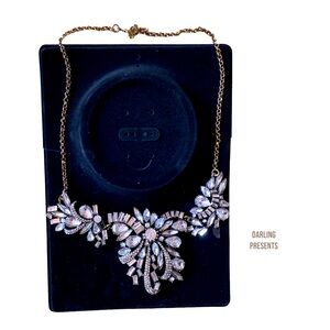 Crystal Chandelier Statement Necklace Women Color Clear & Gold